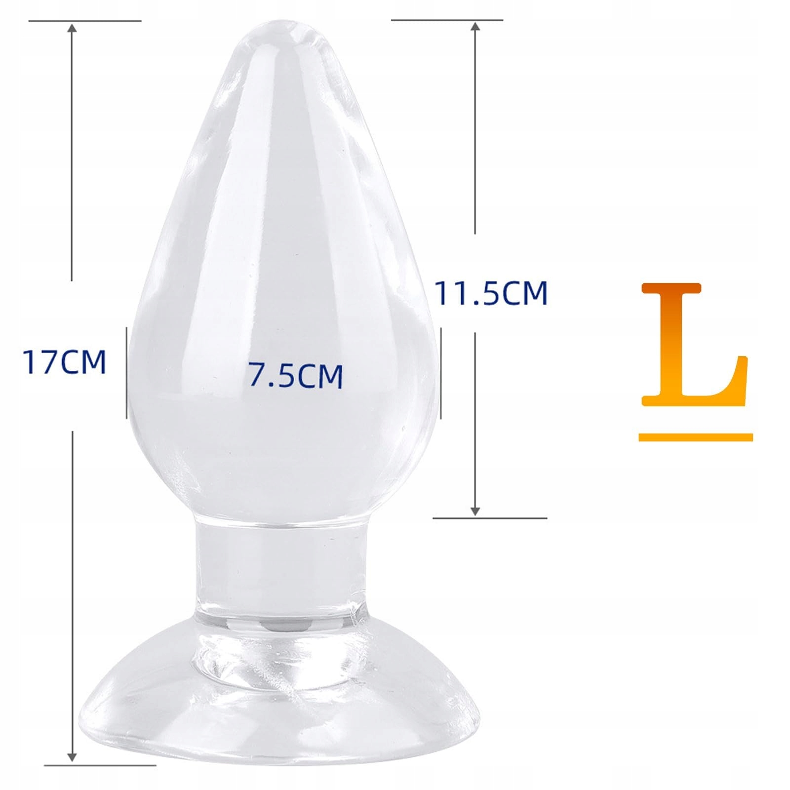 EXTRA DUŻY BUTTPLUG DLA KOBIET I MĘŻCZYZN Z PRZYSSAWKĄ 17x7.5CM — miniatura 7