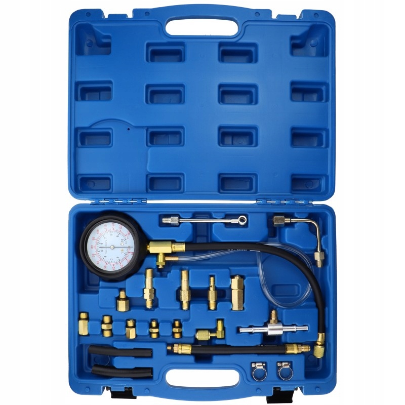 Měřič tlaku vstřikování paliva benzín s koncovkami 0-150 Psi