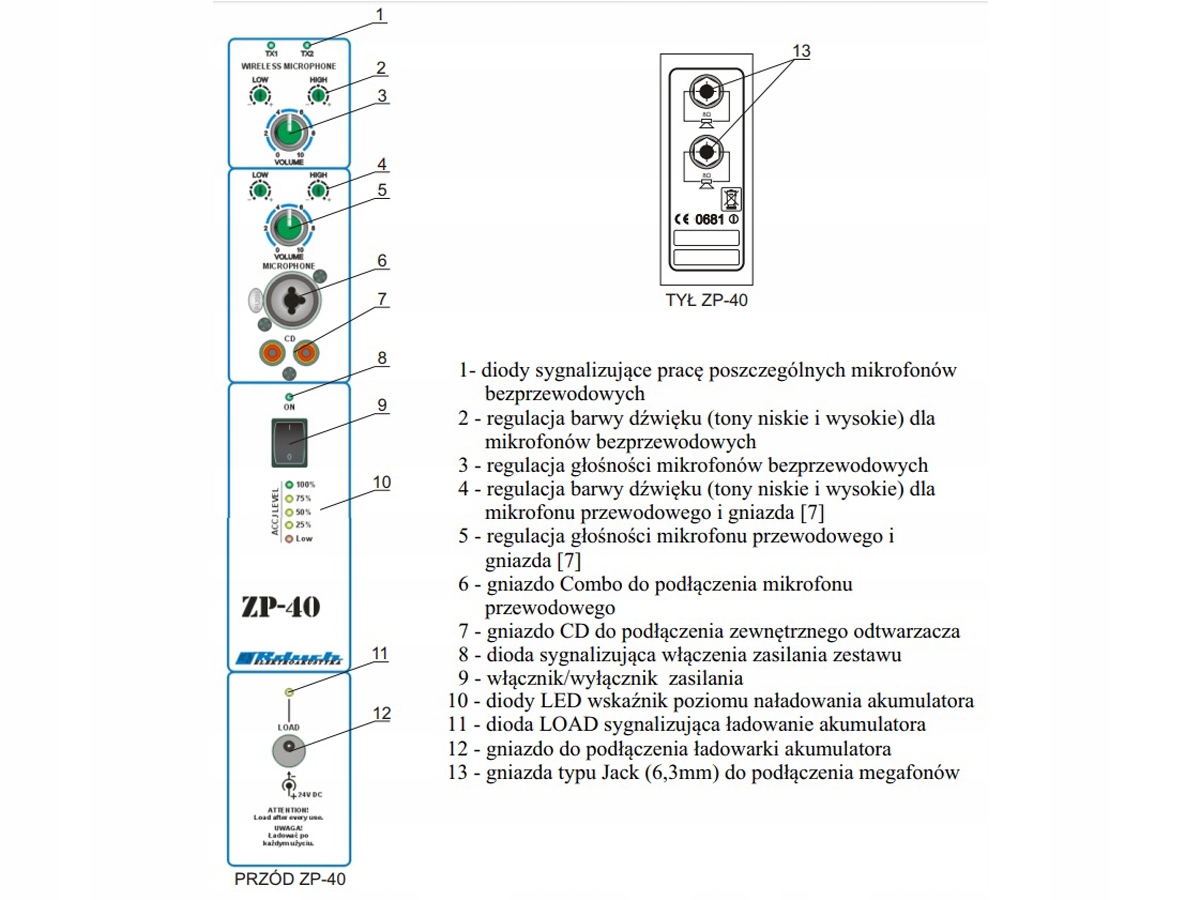 Rduch Przenośny zestaw nagłośnienia Konfiguracja Marka Inna