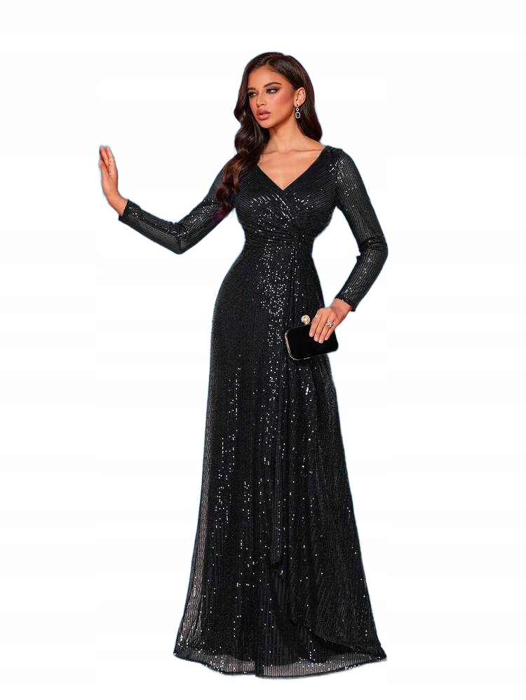 Shein Černé Šaty S Dlouhým Rukávem M 2BB