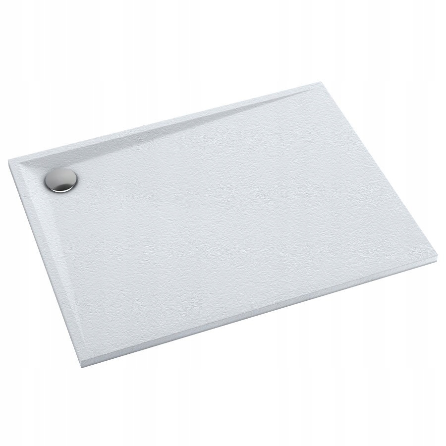 Brodzik kompozytowy Libra Biały Kamień 110x80
