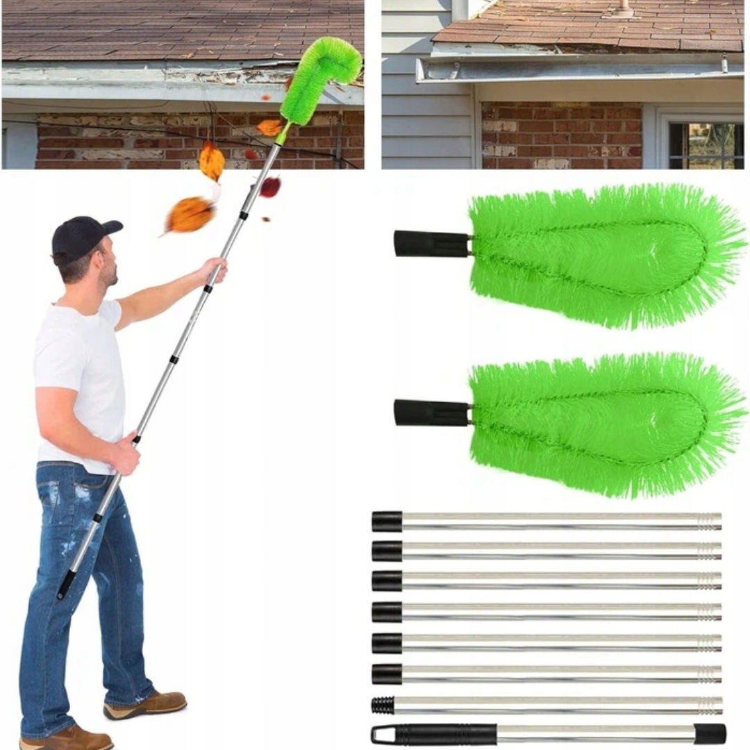 Levně Teleskopický Kartáč Na Okapy Ocelový Pro Čištění Sněhových Listů O Délce 310 CM