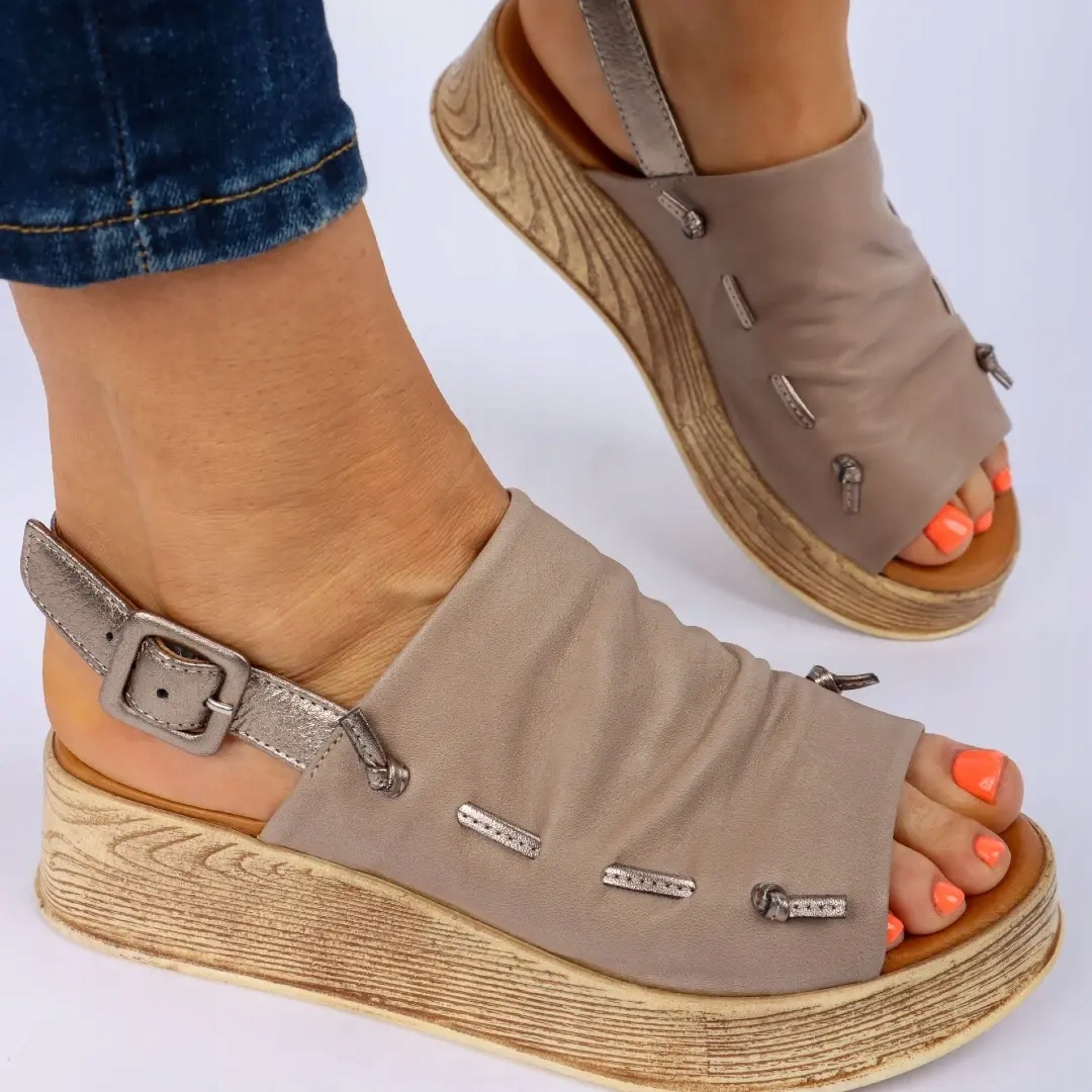 Dámské sandály Artiker 56C0277 šedé Velikost 39, Šedá