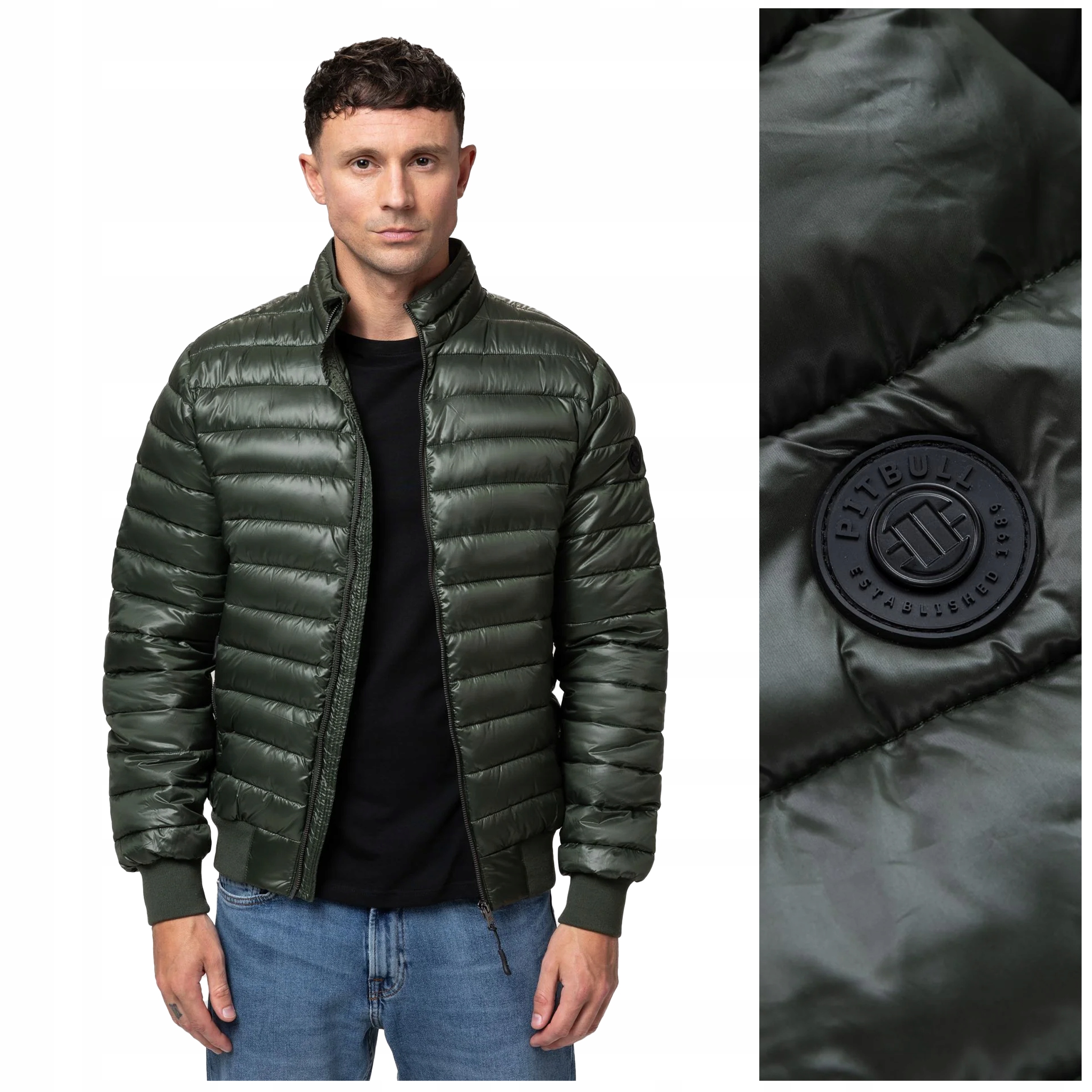 Přechodová prošívaná bunda Pit Bull „harper“ – vel. L tmavě zelená