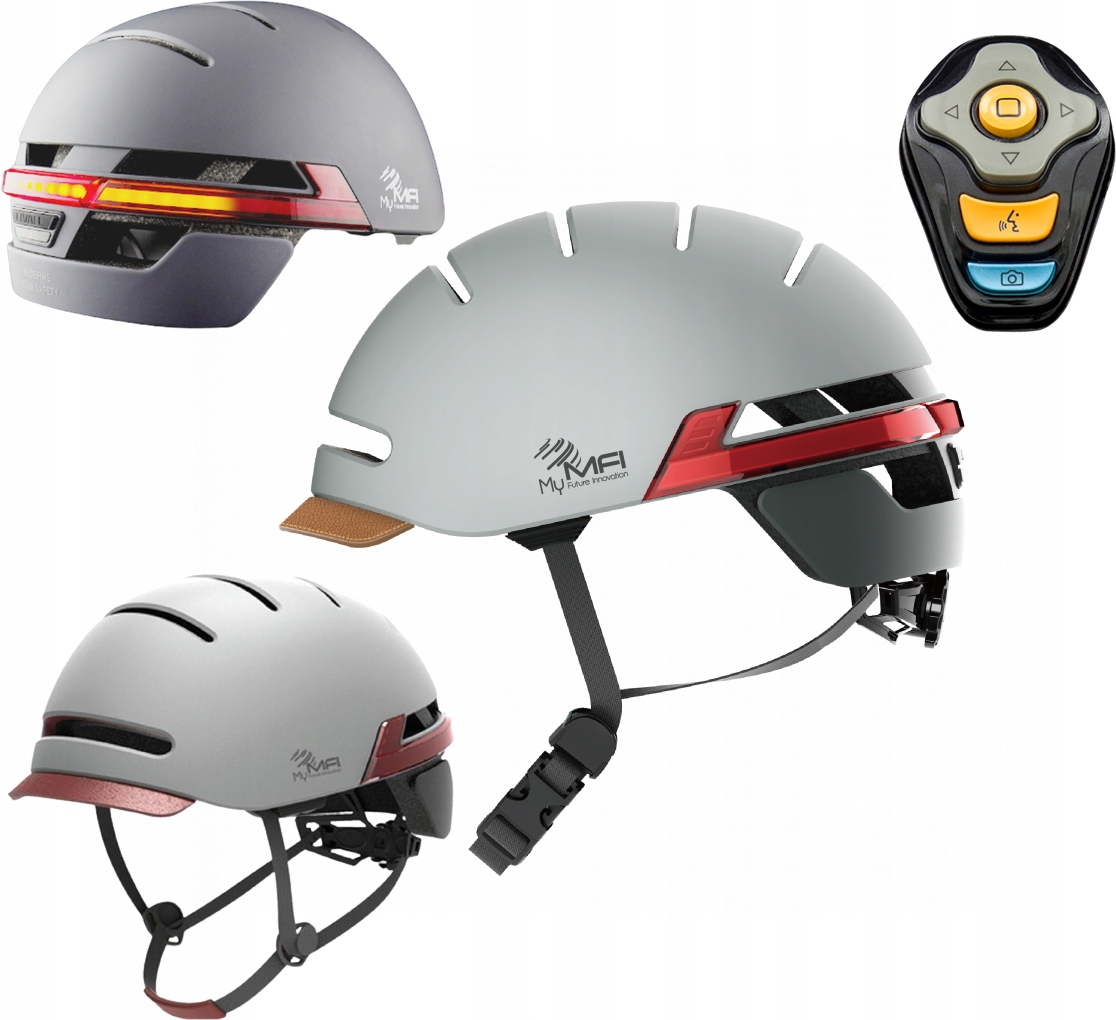 Mfi Inteligentny Kask Rowerowy E-road Adv Popiel