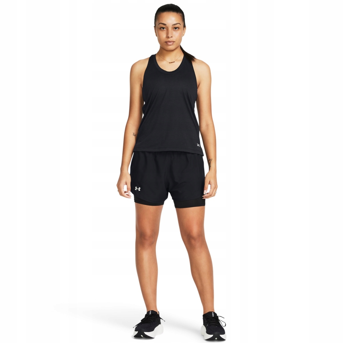 Damskie spodenki do biegania Under Armour Ua Fly By 2in1 Short Czarny S