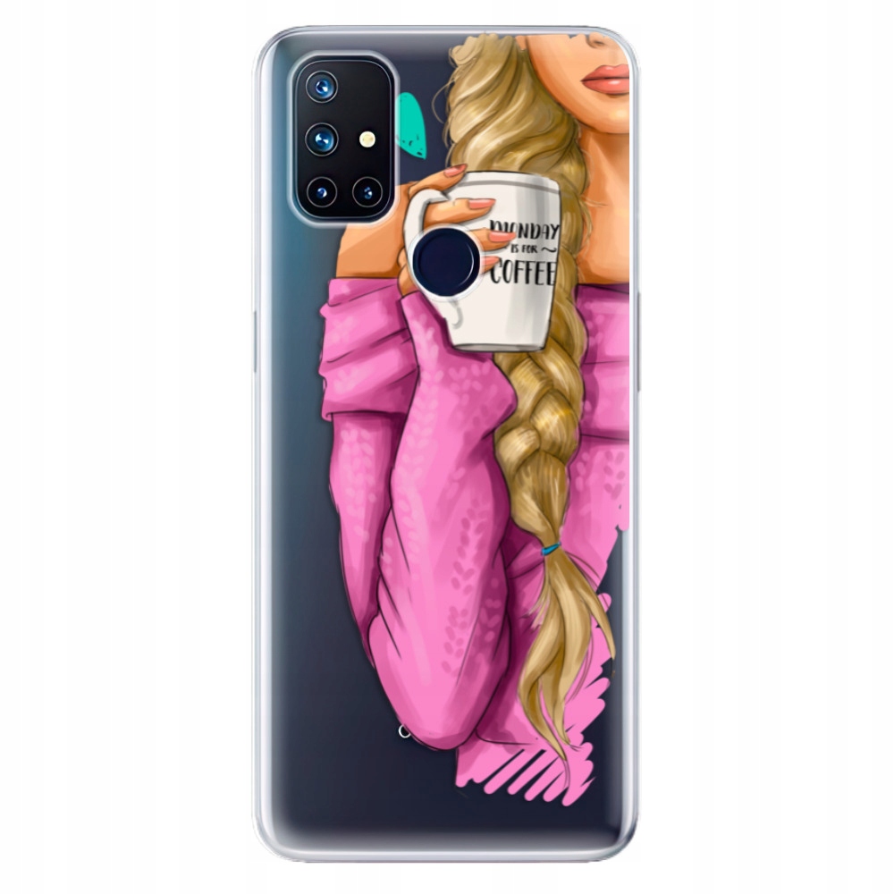 Silikonowe etui iSaprio My Coffe and Blond Girl OnePlus Nord N10 5G