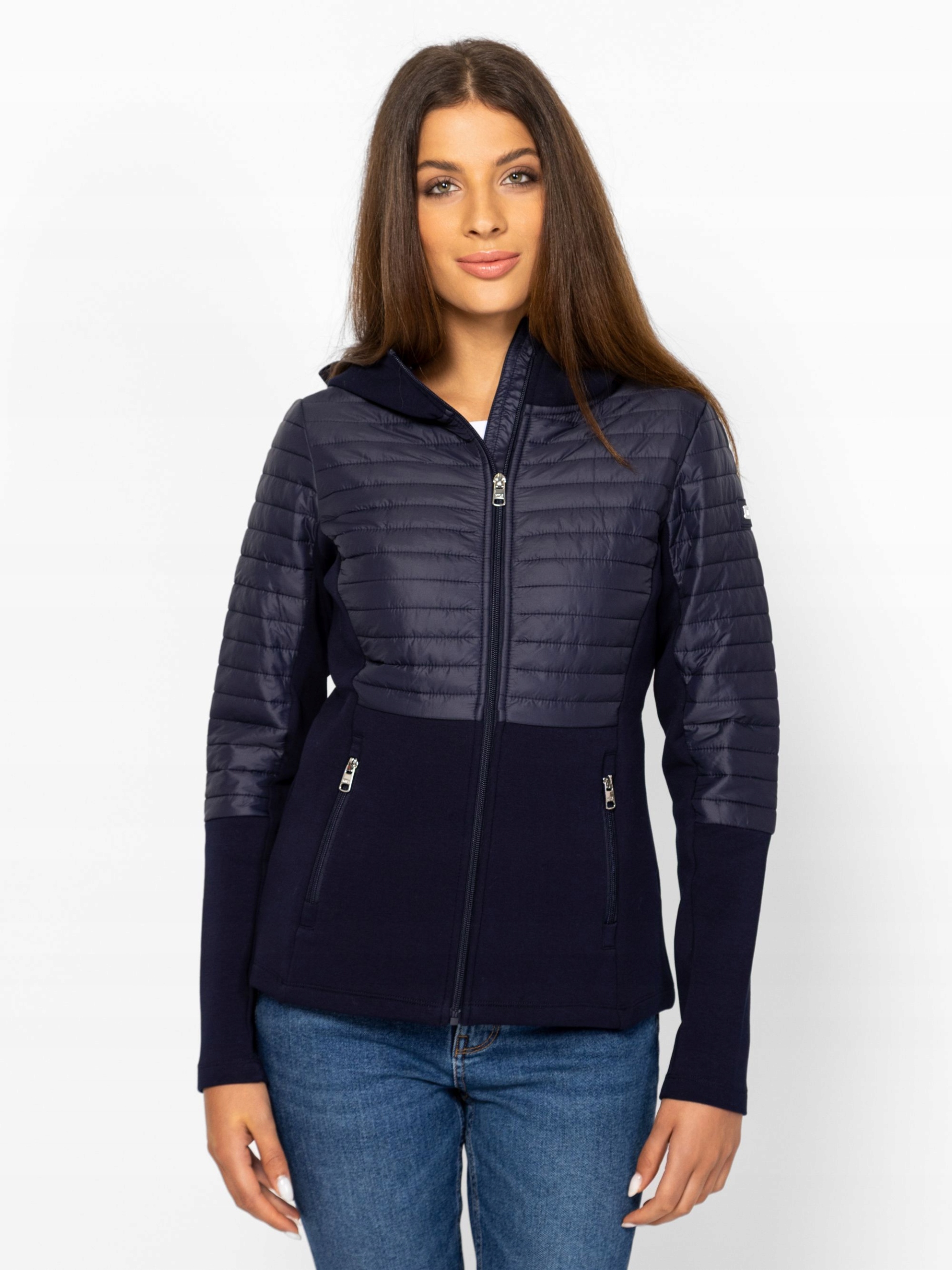 Heavy Tools Dámská Rozepínací Mikina S Kapucí Sabi Navy Tmavě Modrá S