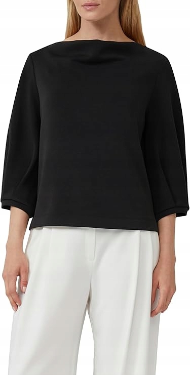 S.oliver Černá Halenka S Rukávem 3 4 A Podlouhlým Výstřihem 44 Jqf