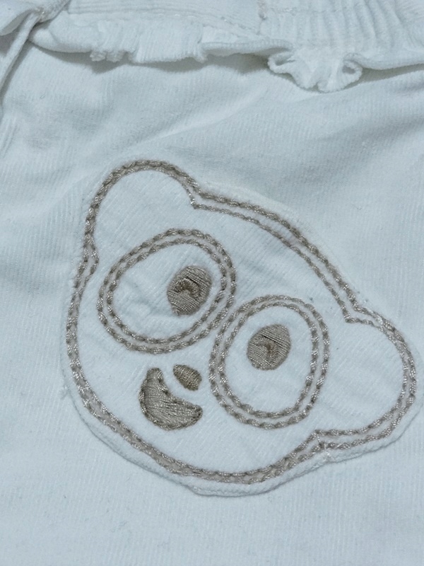 BENETTON spodnie niemowlęce białe PODSZEWKA 56-62 Kolor biały