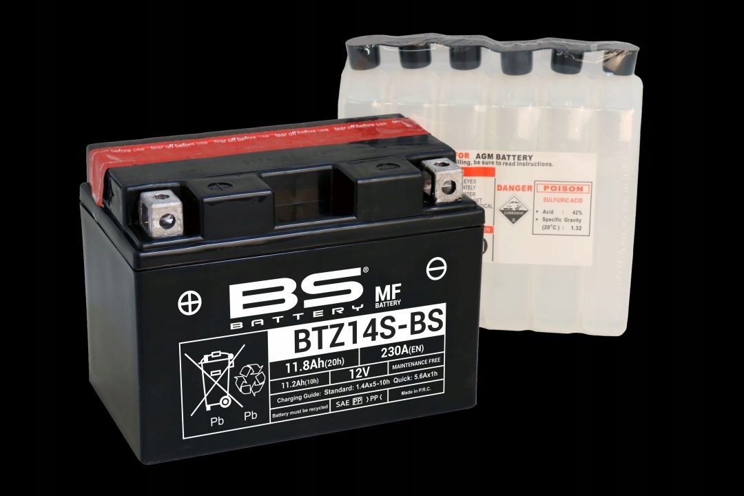 Bs Batéria BTZ14S-BS (YTZ14S, YTZ14S-BS) 12V 11,2AH 150X86X110 Bezúdržbový