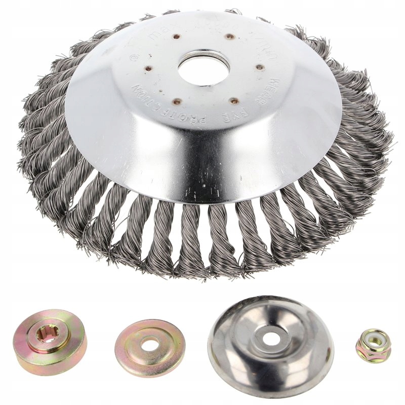 SZCZOTKA DRUCIANA 200MM TARCZA DO KOSY SPALINOWEJ + PODKŁADKI ZESTAW!!! Typ szczotka do kosy