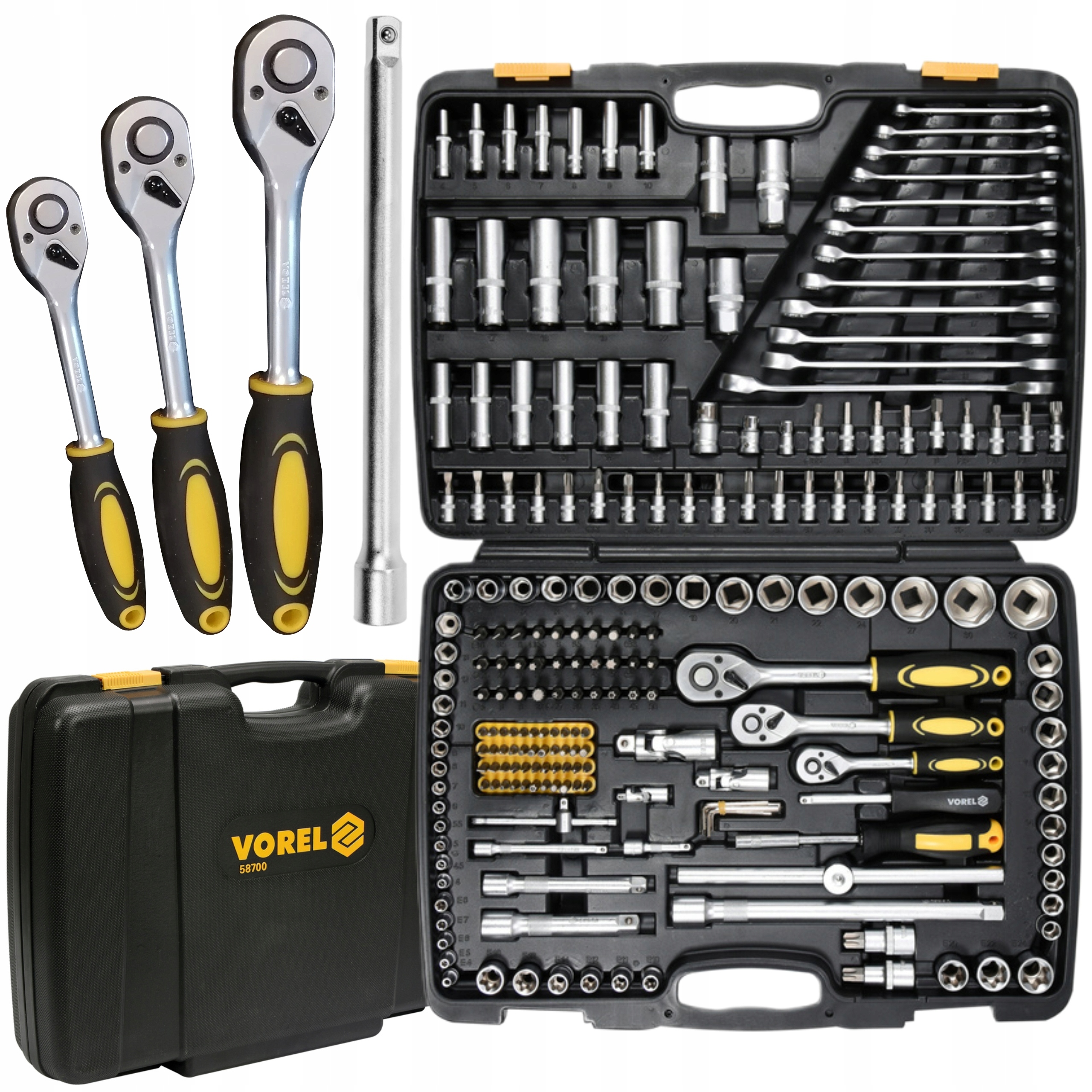 Sada Nástrojov 1/2" 216KS Nástavce Predlžovacie Nástavce Račne Bity XXL 58700