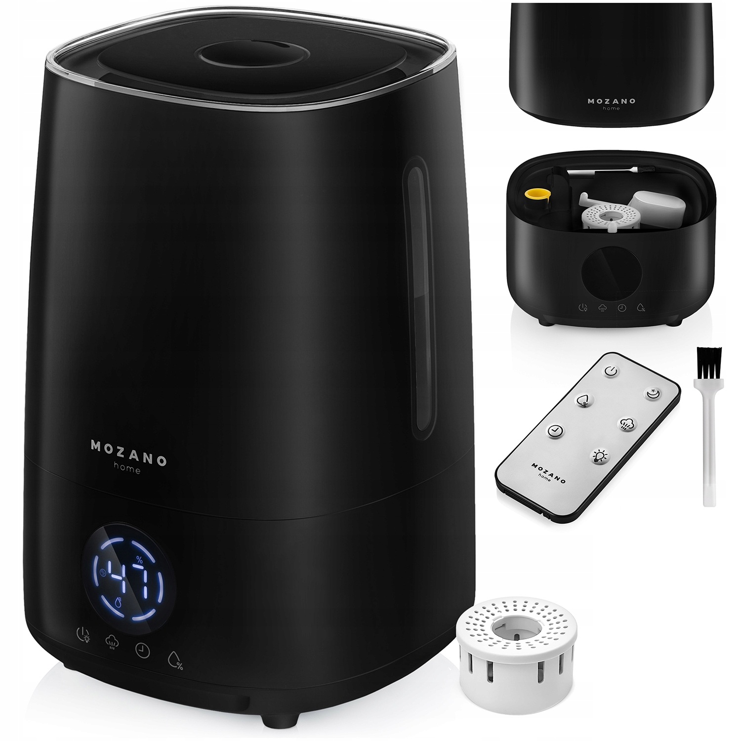 Cichy Nawilżacz Powietrza Lampka Nocna Automatyczny Jonizator Dyfuzor