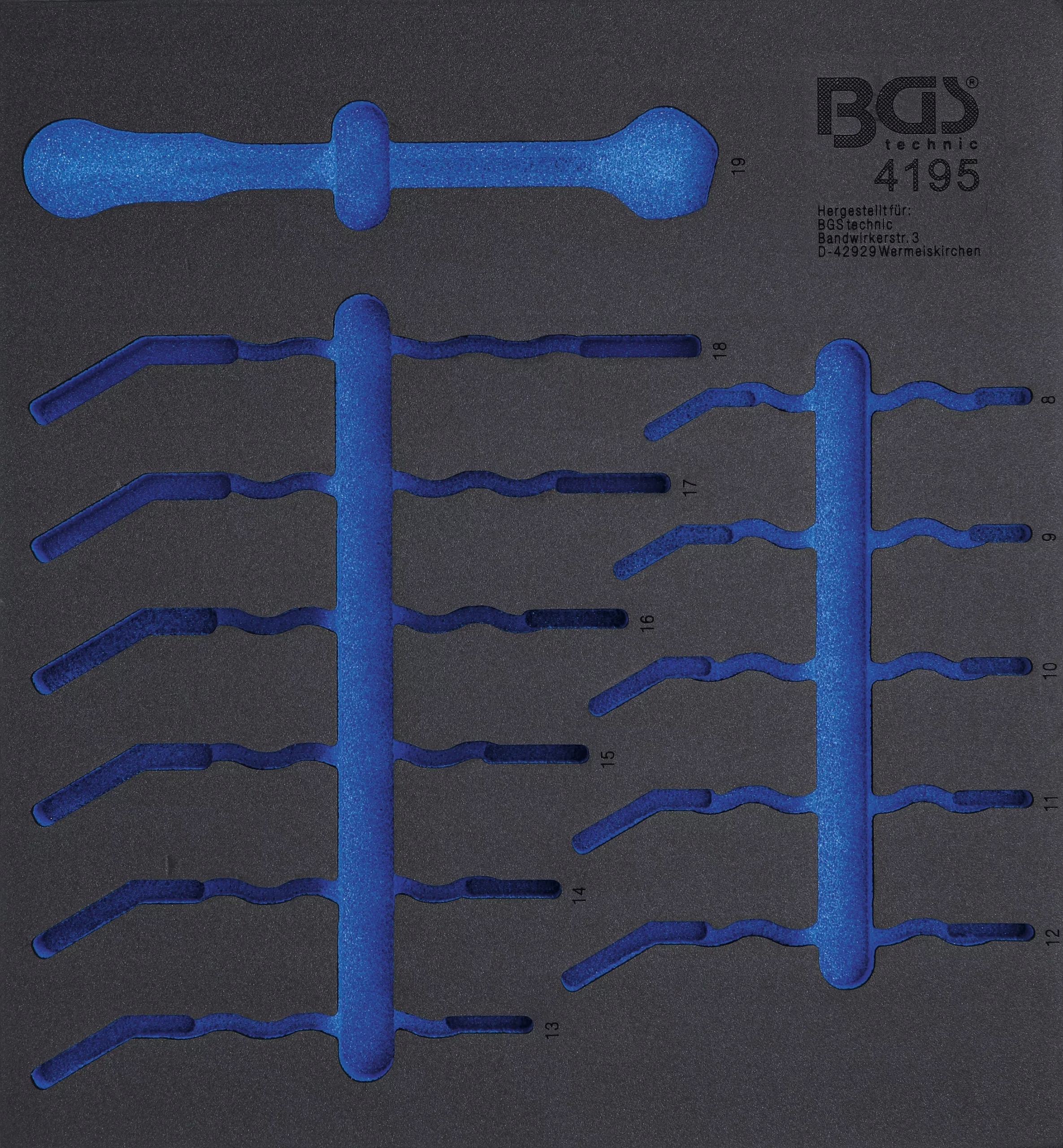 Vložka do zásuvky 2/3 prázdná pro Bgs 4195, Bgs 4195-1