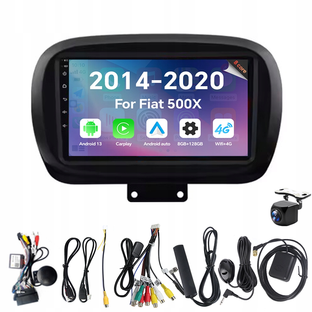 Autorádio Eunavi 2Din s Androidem 13 a 2014-2020, Carplay 8G, 128G