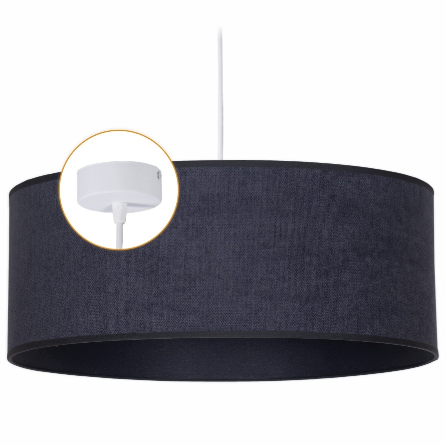 Závěsná lampa Cerlux Antracitovým Soft stínítkem 50 cm Klosz 1x E27