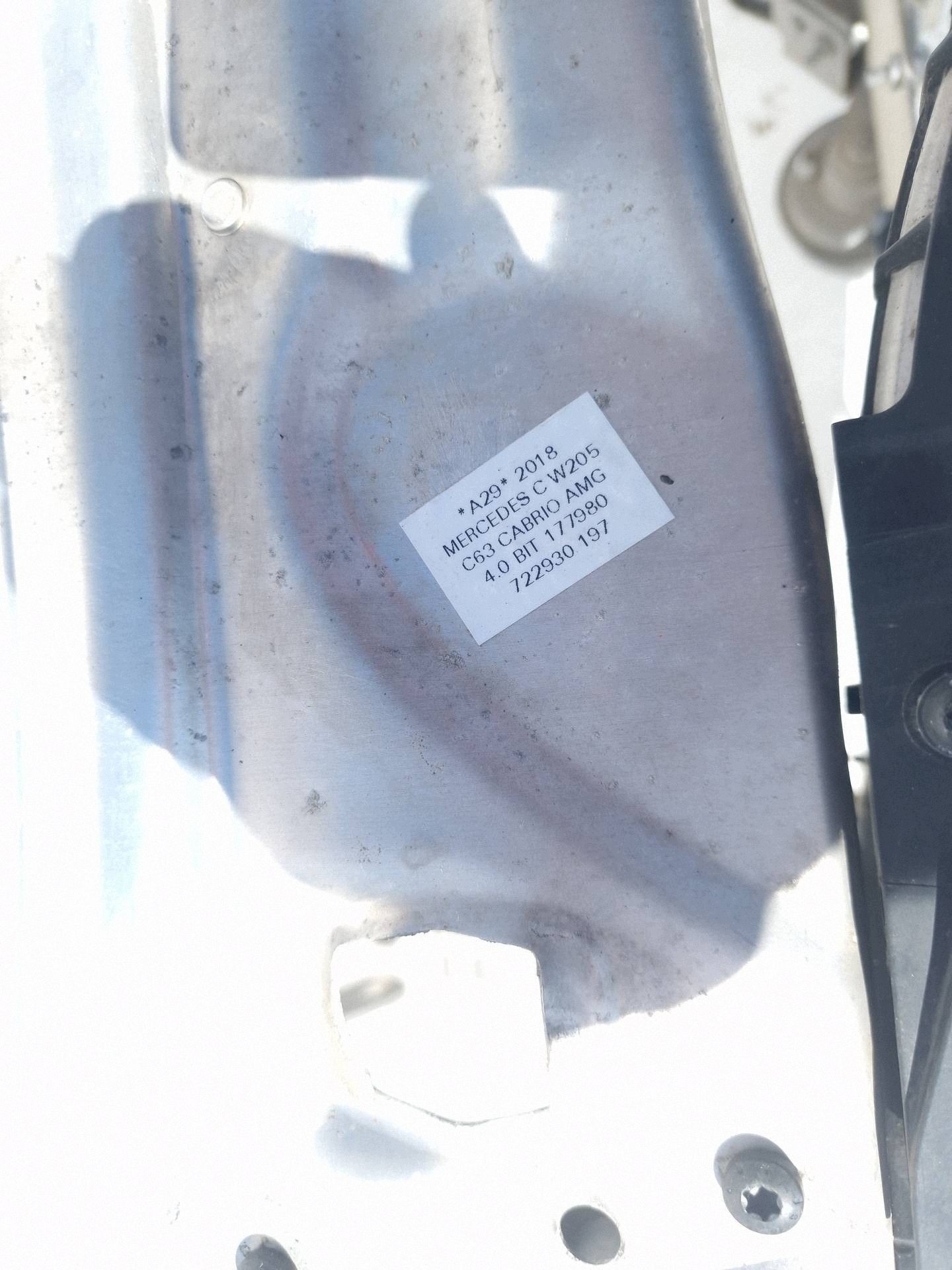 support panel for radiators pillar MERCEDES W205 205 C-class A2056203301 COUPE CABRIO
