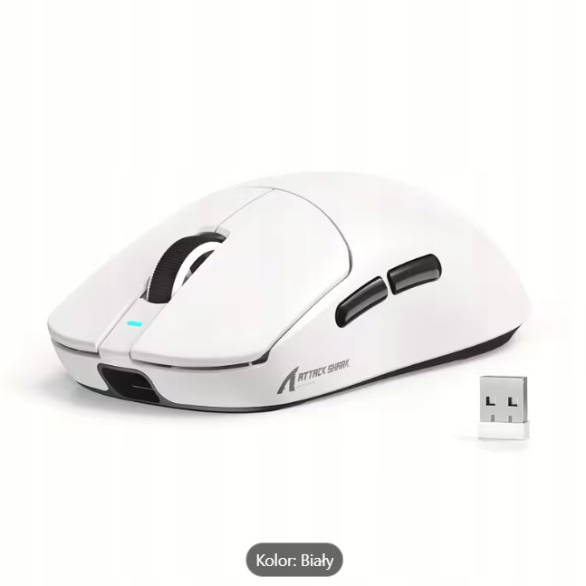 Bezdrátová myš Attack Shark X8 Se Bílá 25000DPI PAW3311