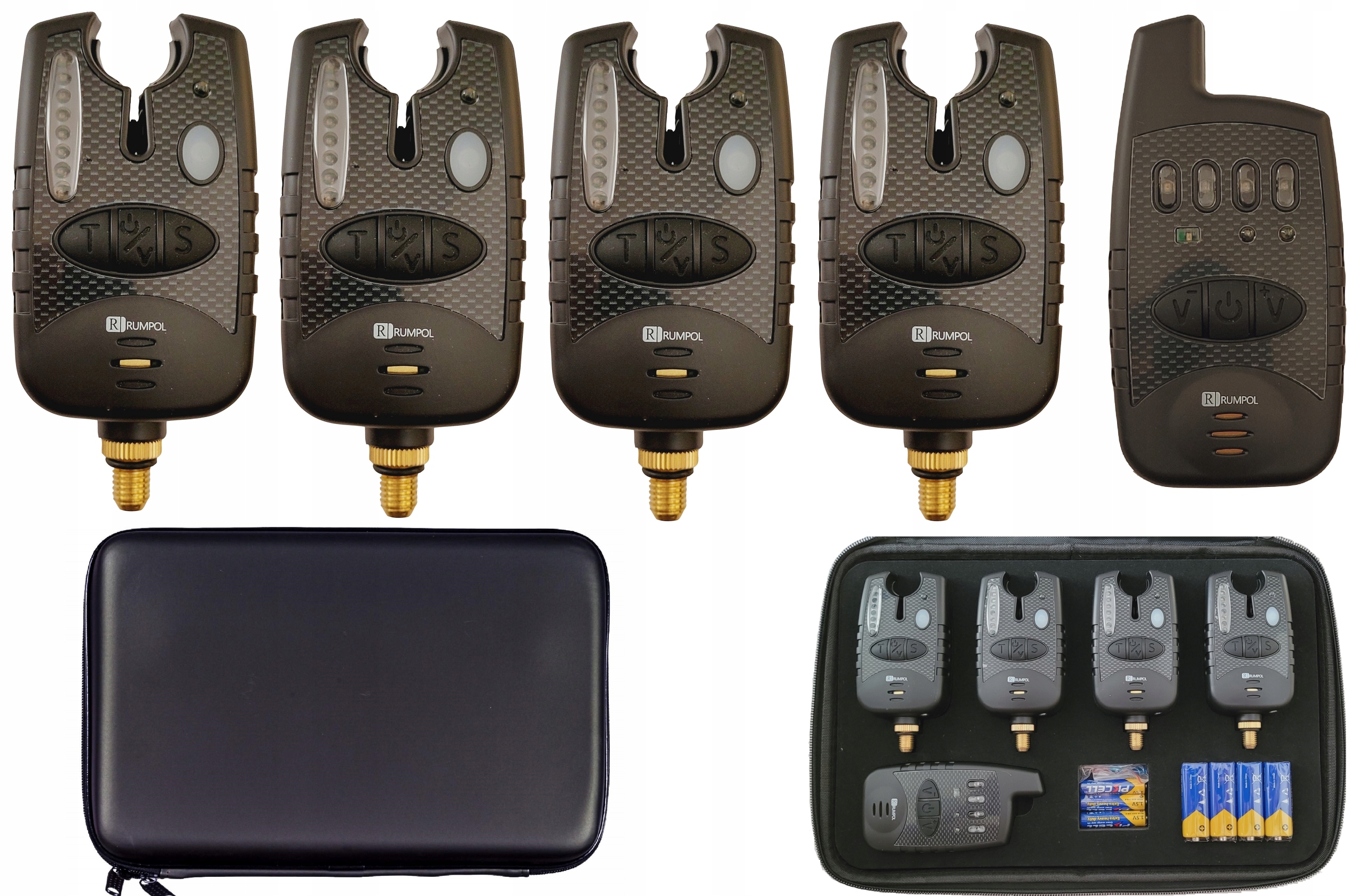 Komplet 4x Sygnalizator brań Centralka czujnik