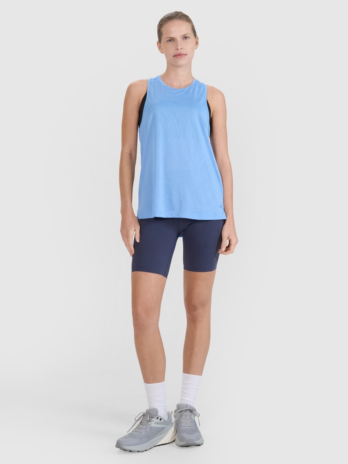 Legginsy Damskie Krótkie 4F Kolarki Do Biegania Szybkoschnące M F027 SS25