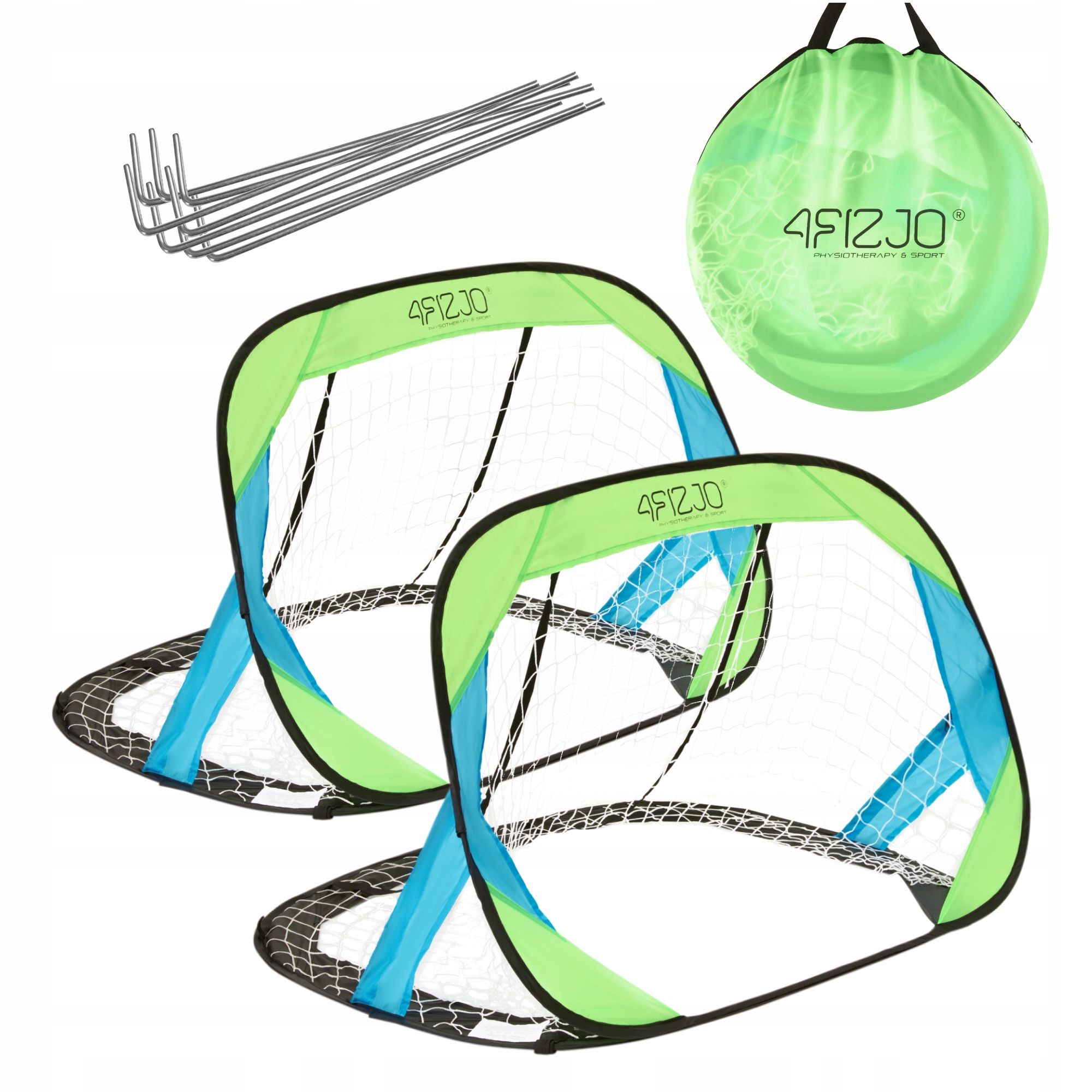 Zestaw Bramek Piłkarskich Samorozkładający Pop-up Do Piłki Nożnej 2 Szt.