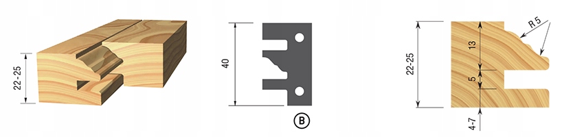 Głowica kontrprofil do ramiaków frontów mebli, HM Marka Stark