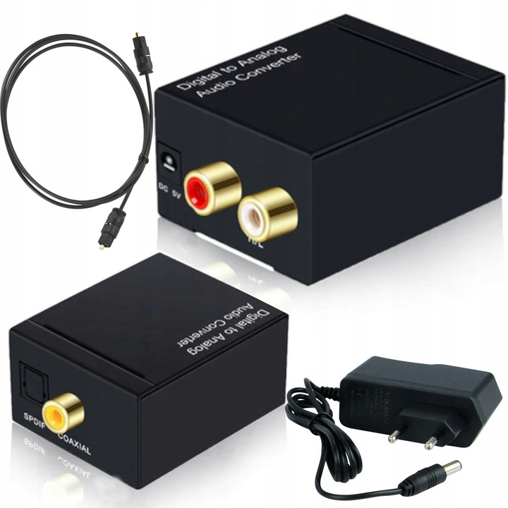 KONWERTER OPTYCZNY TOSLINK BLOW COAXIAL RCA CINCH