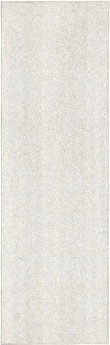 Krémový běhoun Boho s krátkým vlasem 80 x 450 cm