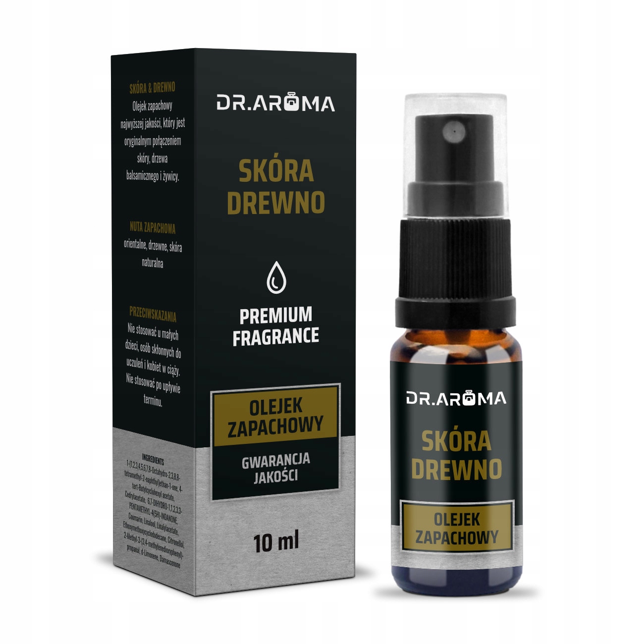 Olejek zapachowy premium Skóra&Drewno 10 ml nawilżacz do auta