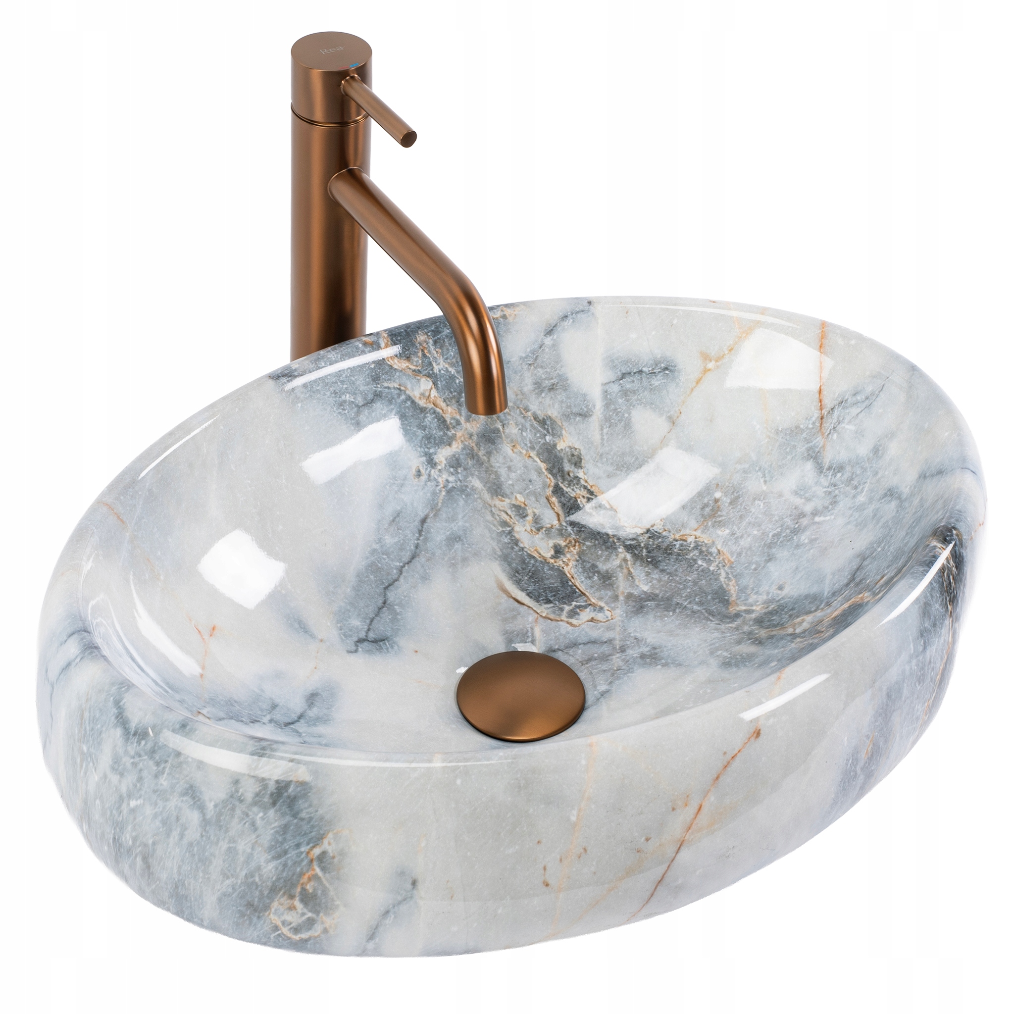 Oválná umyvadlová deska Rea Linda 48,5 cm, vícebarevná