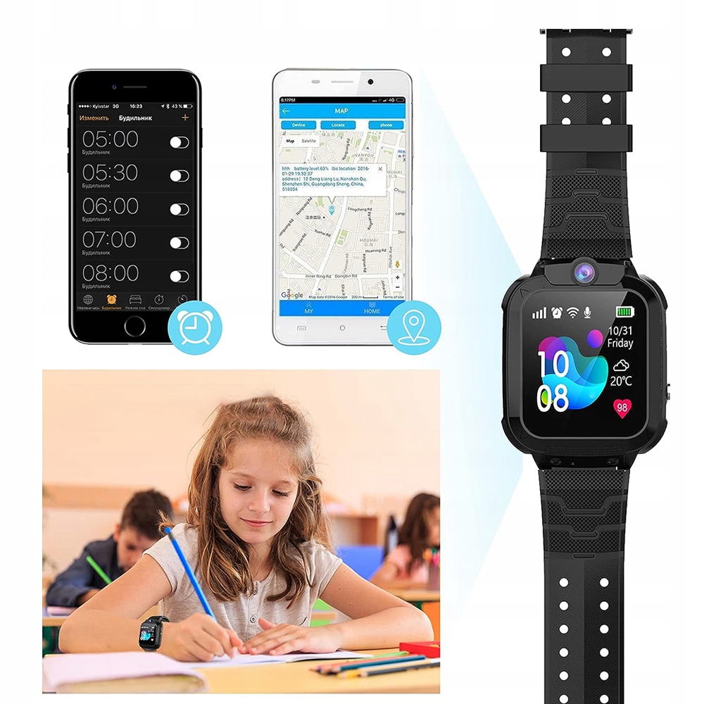 INTELIGENTNY ZEGAREK DLA DZIECI MOŻESZ ZADZWONIĆ WODOODPORNY EKRAN DOTYKOWY Marka Inna marka