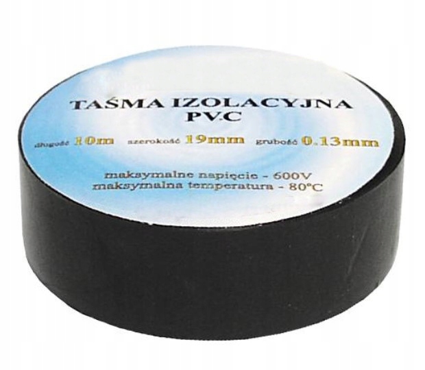 

Mocna Taśma Izolacyjna Pcv 10m czarna