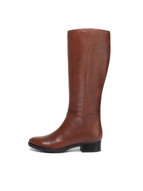 Geox Hnědé dámské kozačky Geox Felicity