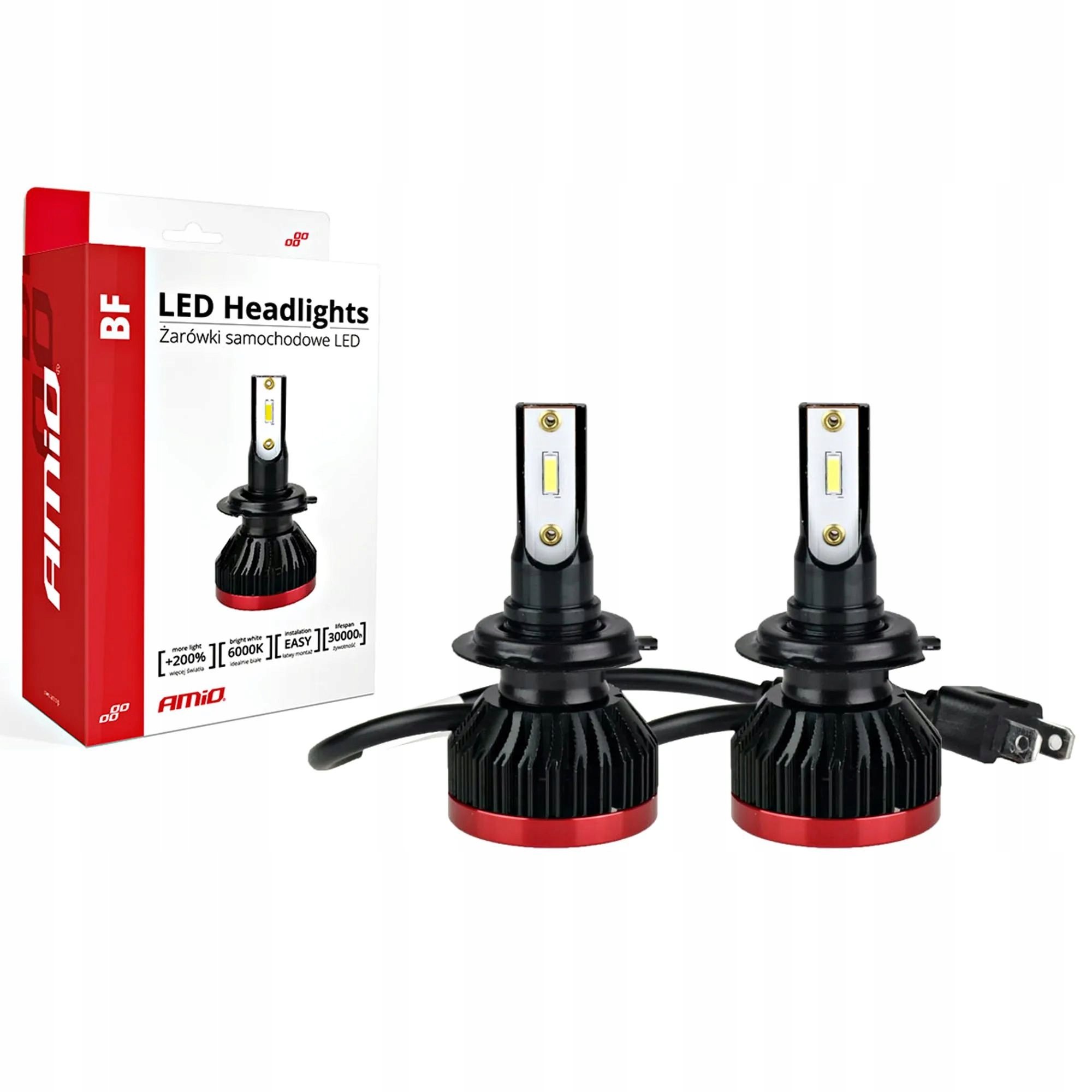 

Żarówki żarówka samochodowe Led Bf AMiO H7 Zestaw