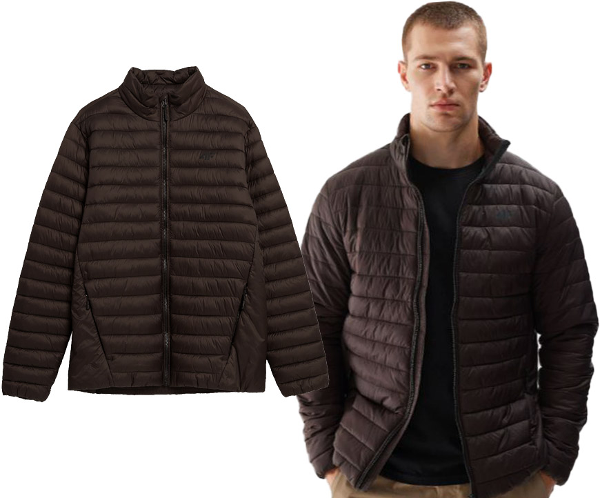 Pánská péřová bunda 4F prošívaná, přechodová, velikost S