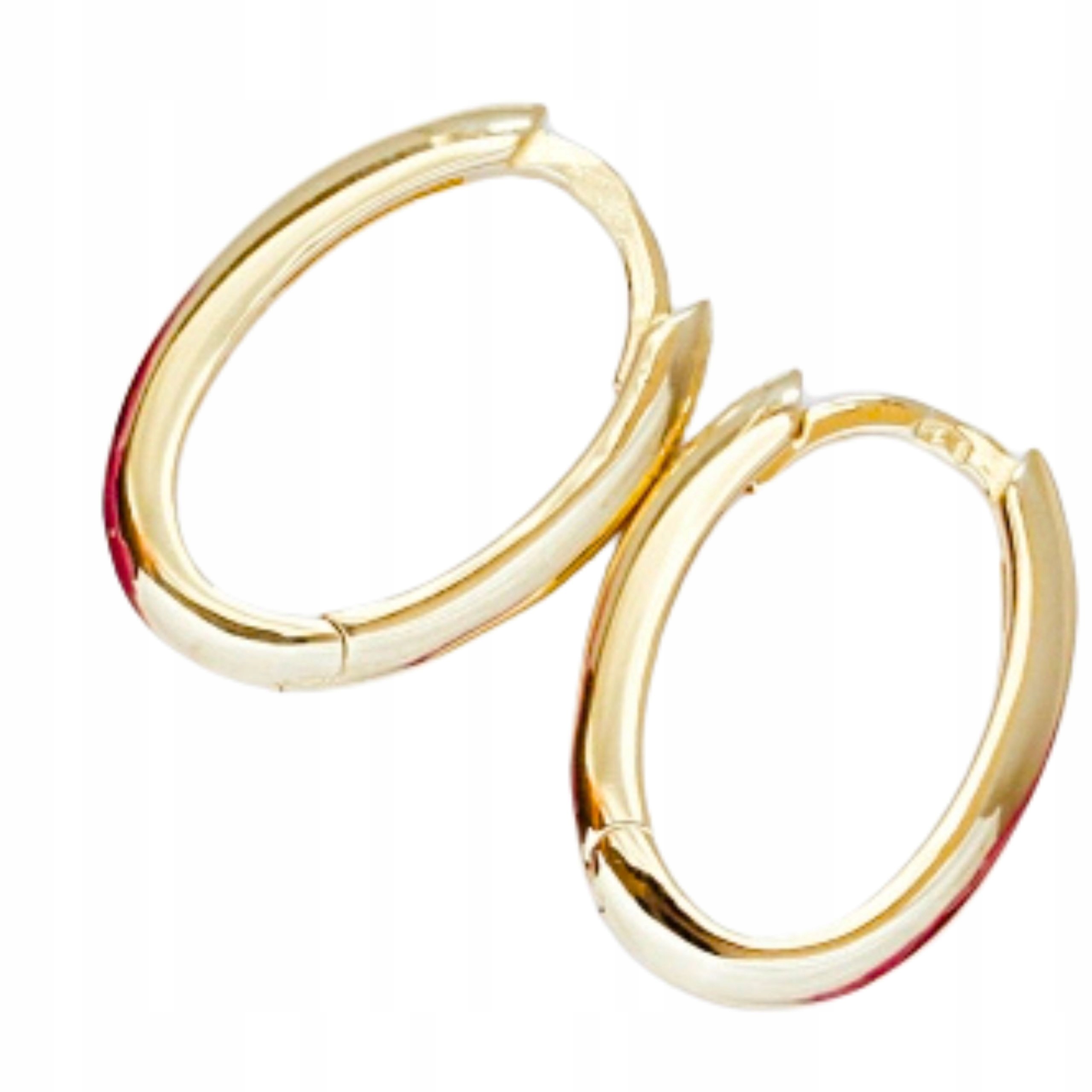 Náušnice zlaté 585 oválné anglické zapínání ideální jako dárek 14k