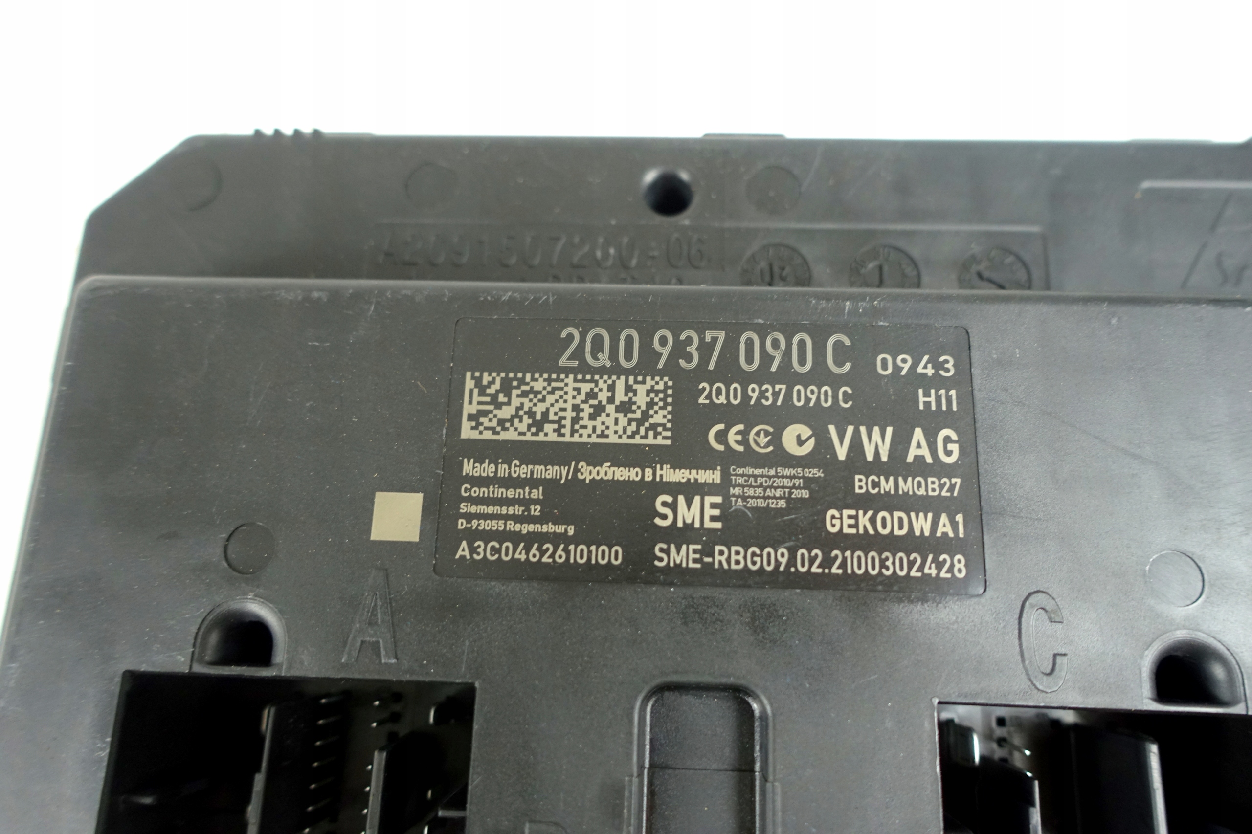 compartment module BORDNETZ control unit KOMFORTU BCM SEAT SKODA VW 2Q0937090C
