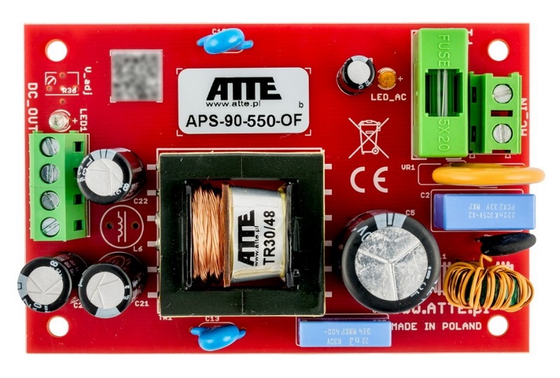 Moduł zasilacza 55V DC 1.7A 96W APS-90-550-OF atte
