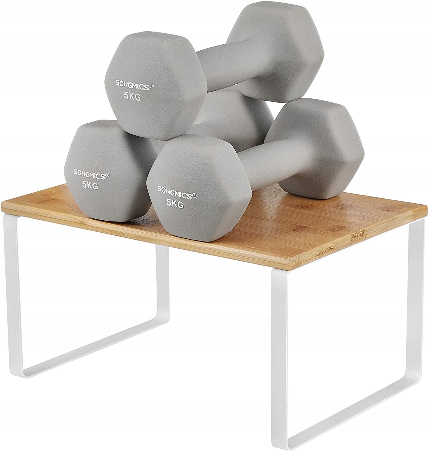 Komplet dwóch półek kuchennych białych 30 cm LOFT organizer do szafek Kolekcja Vasagle