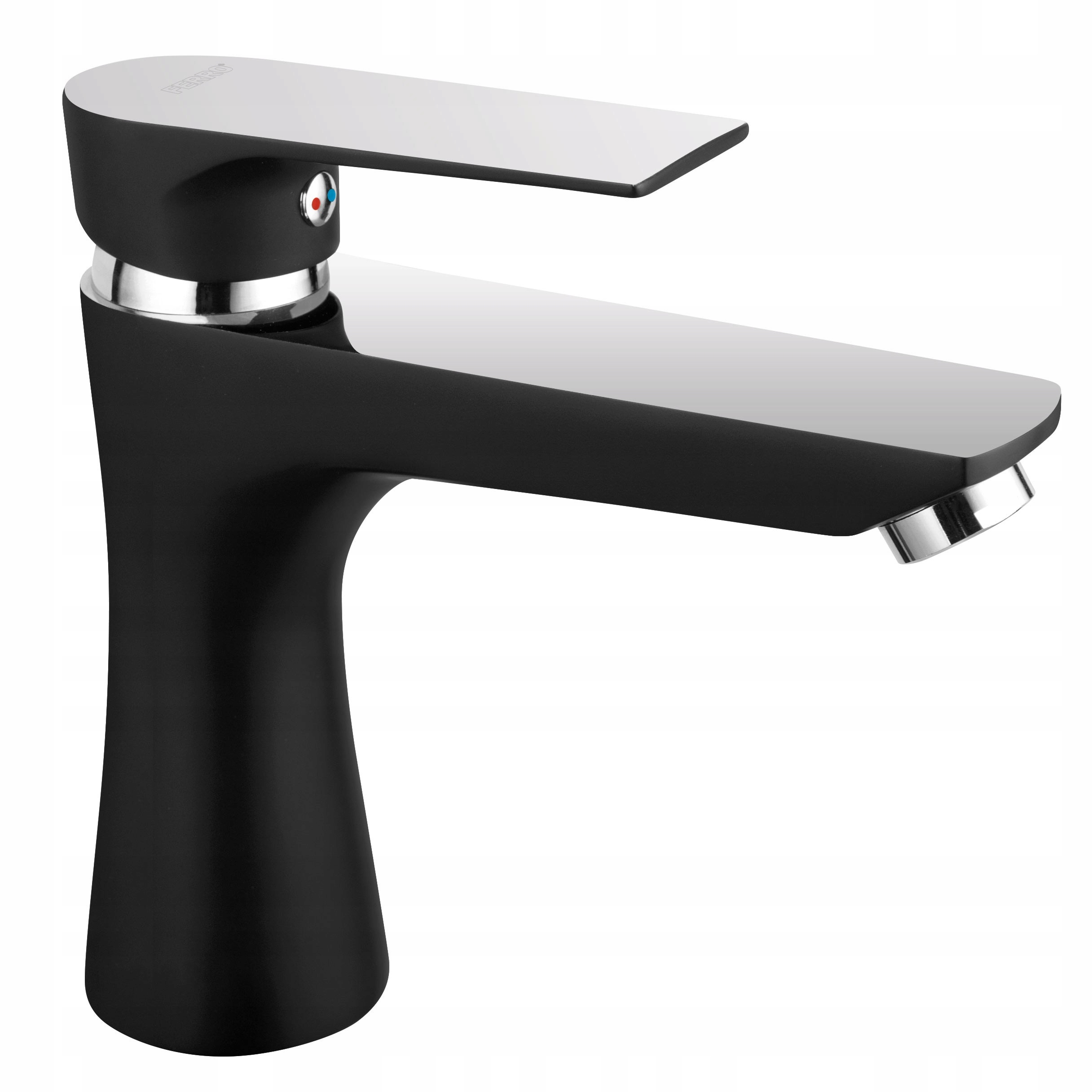 

Bateria Algeo Square umywalkowa st., czarny-chrom