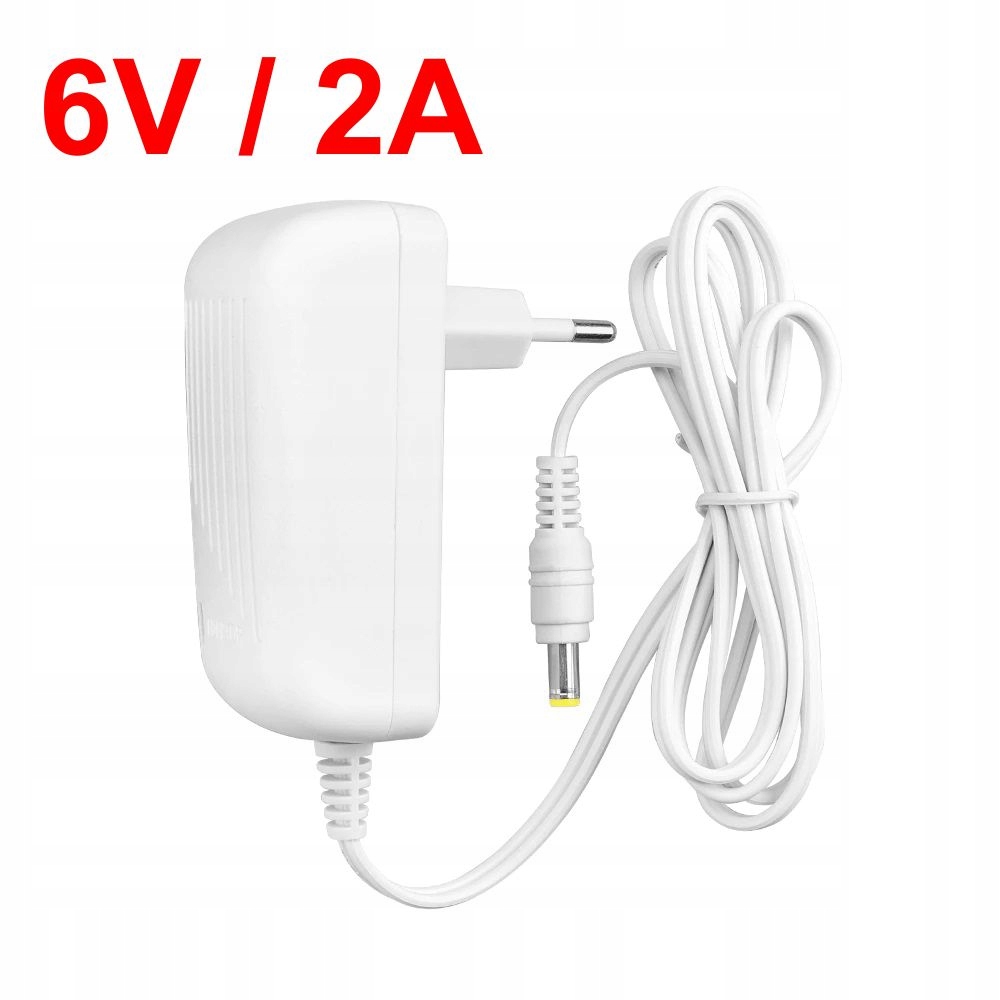 

Zasilacz sieciowy Biały 6V 2A 12W 2,1/5,5