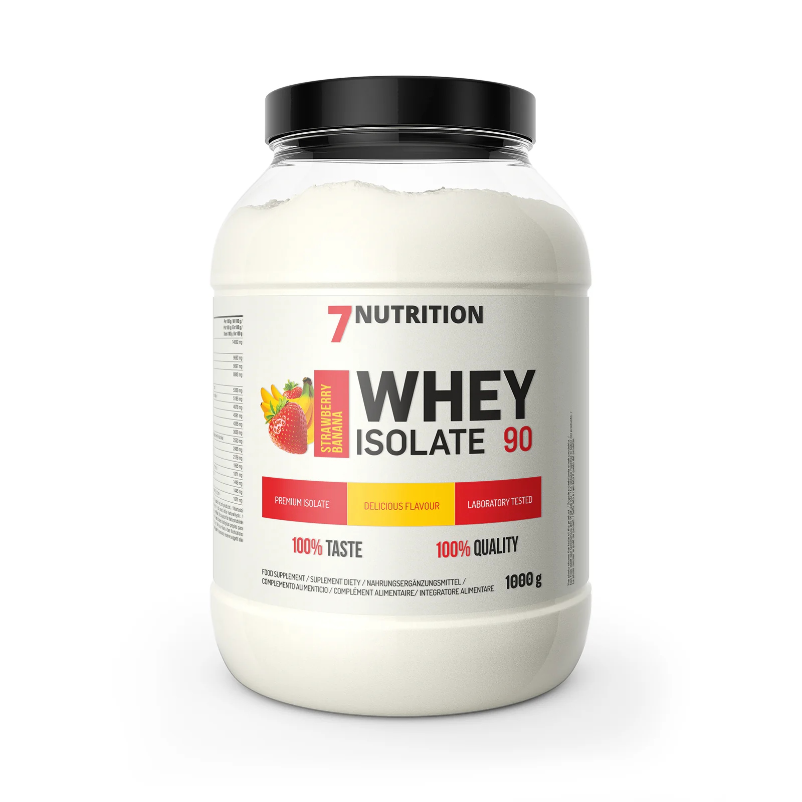 7NUTRITION Whey Isolate 90 1KG Strawb-banana Bílkoviny Regenerace Svaly