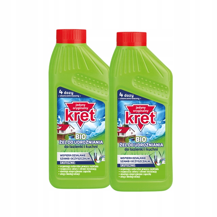 

Kret Bio Żel do Udrażniania Rur Kuchnia 500g x2