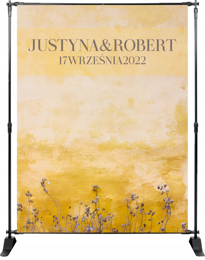 TŁO ścianka FOTO ślubna Z IMIONANI data