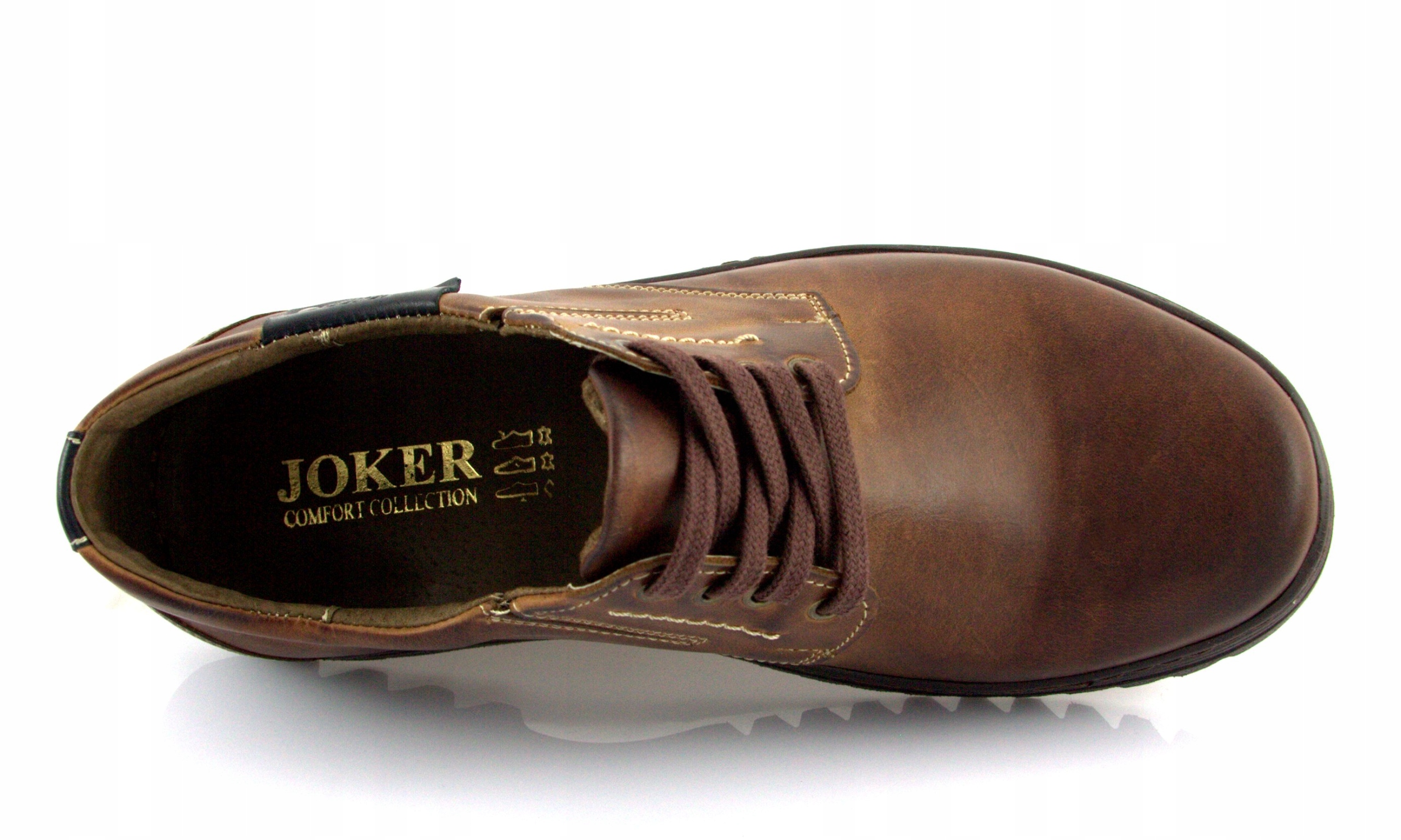 BUTY męskie SKÓRA naturalna POLSKIE 510 b JOKER 42 Oryginalne opakowanie producenta pudełko