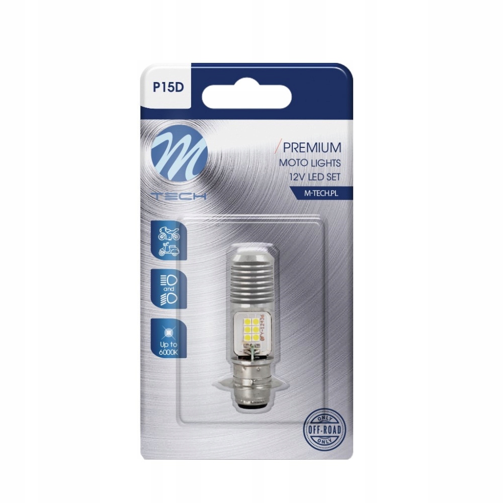 Żarówka P15D-25-1 H6M Led PX15D T19 6000K White Biała M-tech