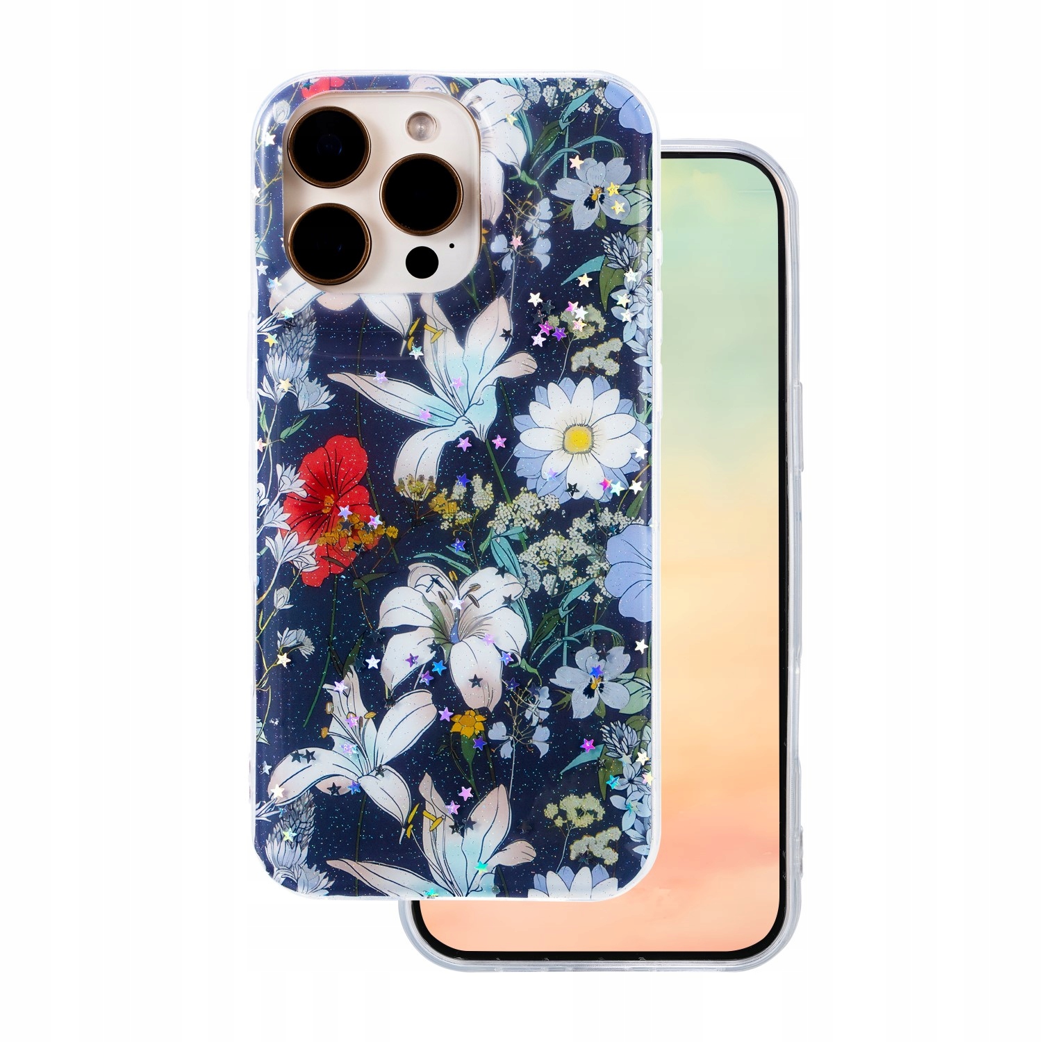 Nakładka Glow Glam do iPhone 16 Pro Max 6,9" niebieska Tfo