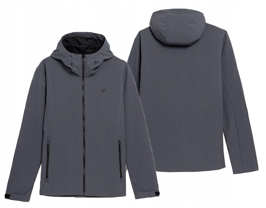 Softshellová 4F sportovní bunda SFM001 nepromokavá šedá 2XL