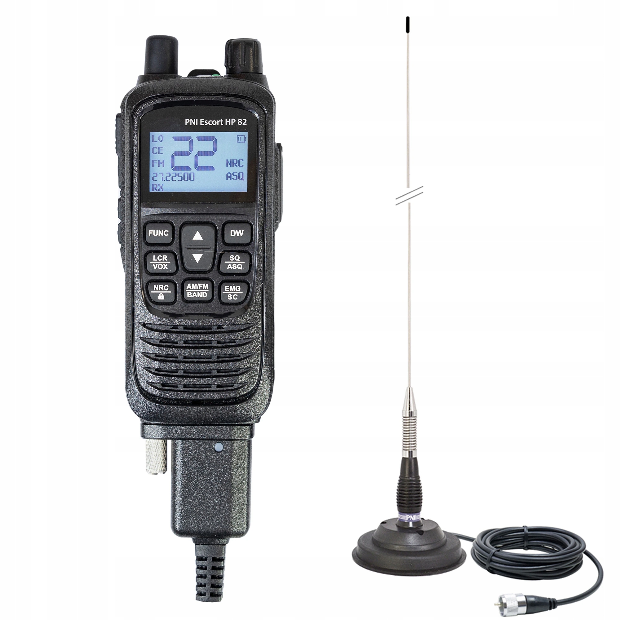 Súprava Prenosná Cb rádiostanica Pni Escort Hp 82, multi štandard, 4W, 12V,